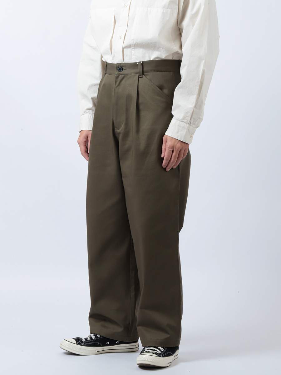 Still By Hand Painter Style Loose fit Pants Olive PT022