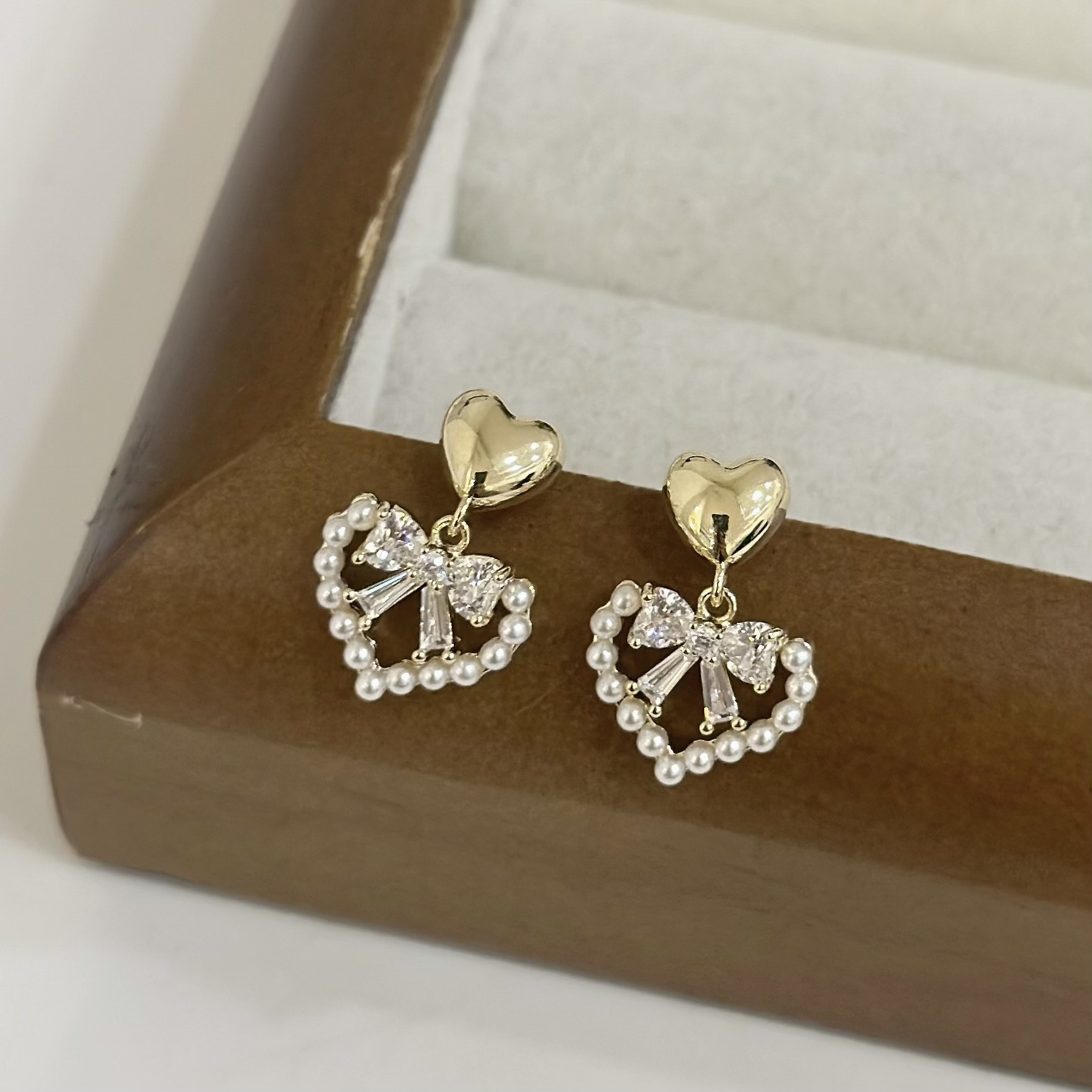 120排鑽蝴蝶結珍珠愛心垂吊