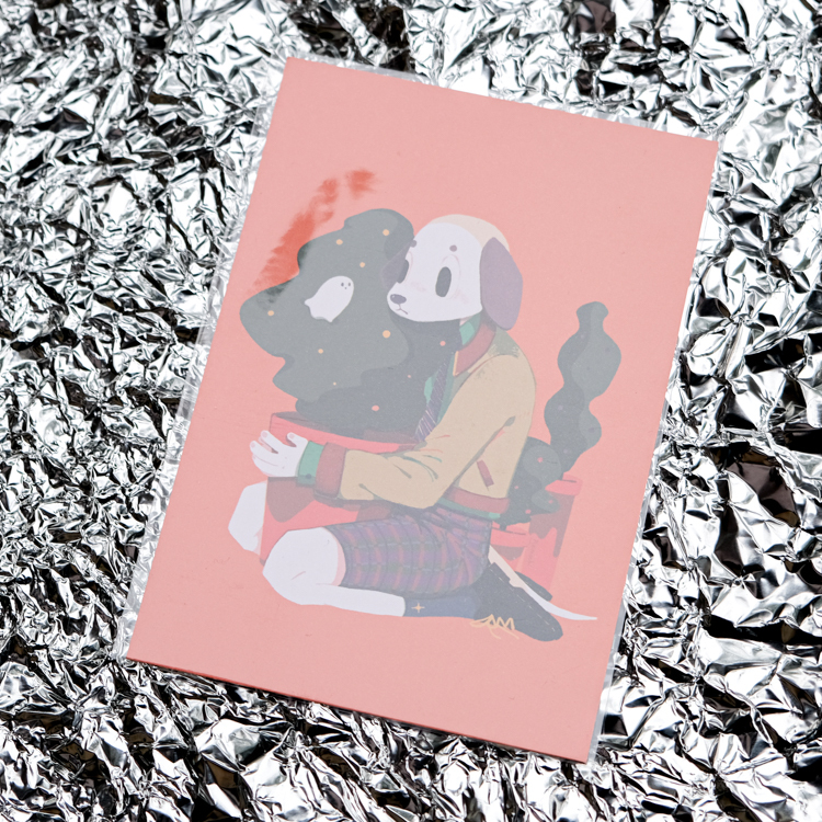 Raimochi｜單張明信片｜犬福