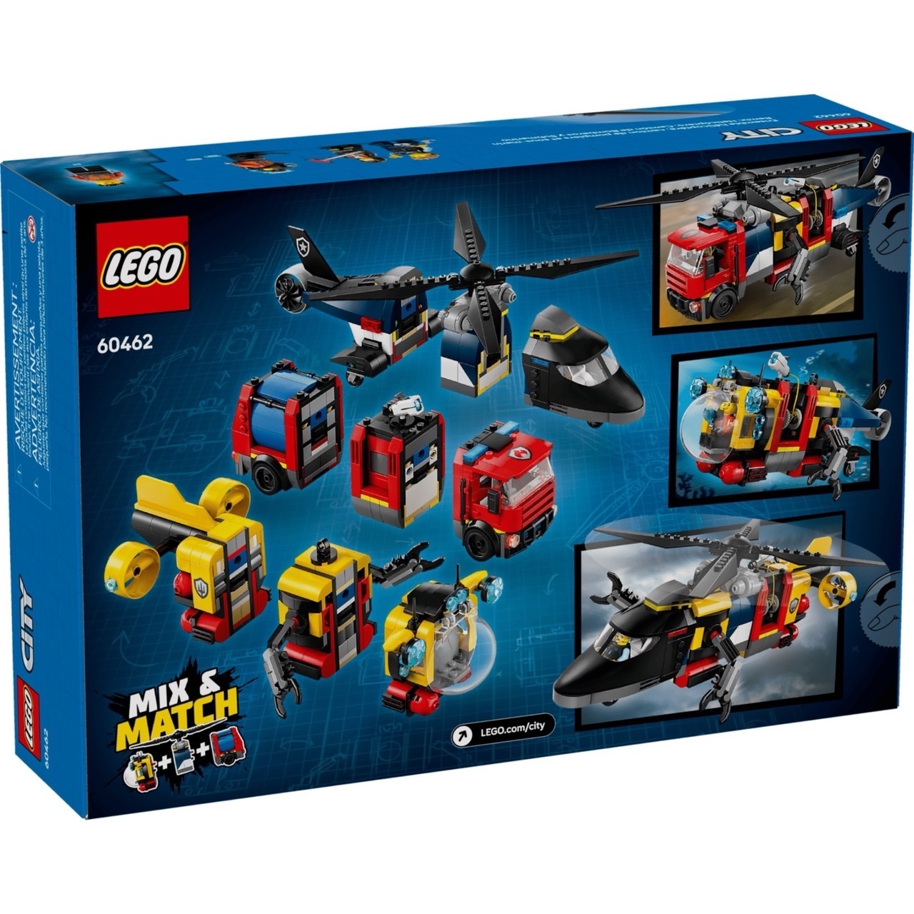 Mページ LEGO 60462 直升機、消防車和潛水艇套裝LEGO® City系列