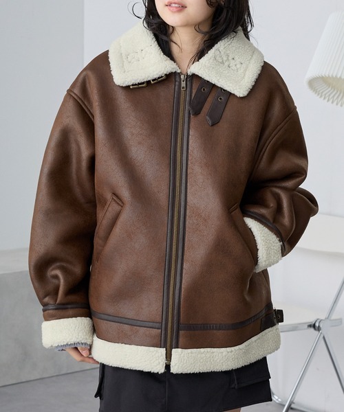 MONO-MART / B-3 Faux Mouton Jacket