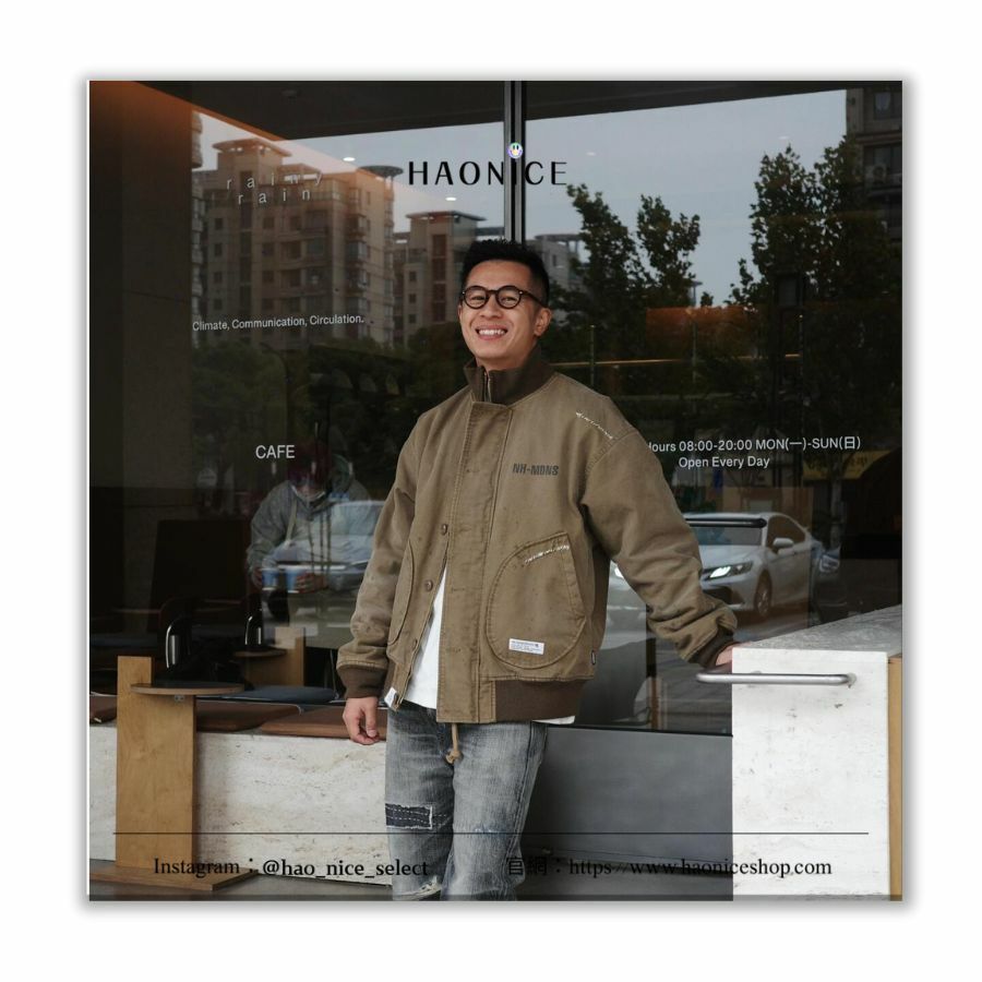 【HAO NICE】NEIGHBORHOOD x MADNESS聯名✨余文樂同款⚡️水洗logo印花 長袖 工裝外套 鈕扣