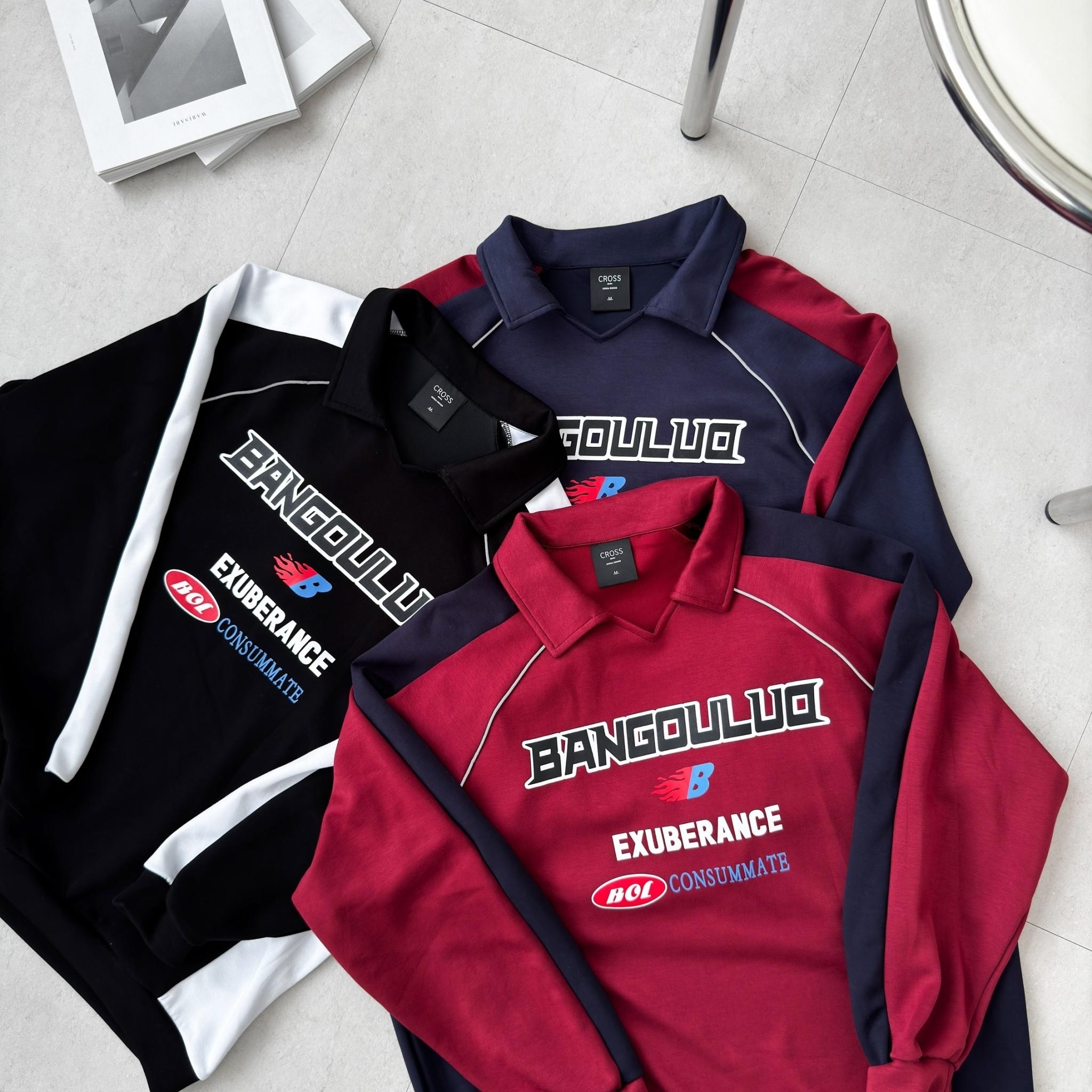 賽車風撞色Polo衫 98235