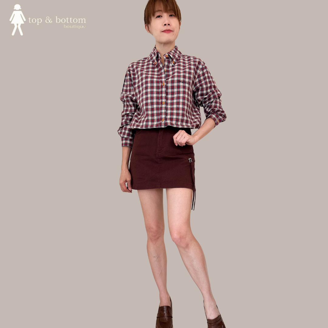 DENIM CARGO SHORT SKIRT