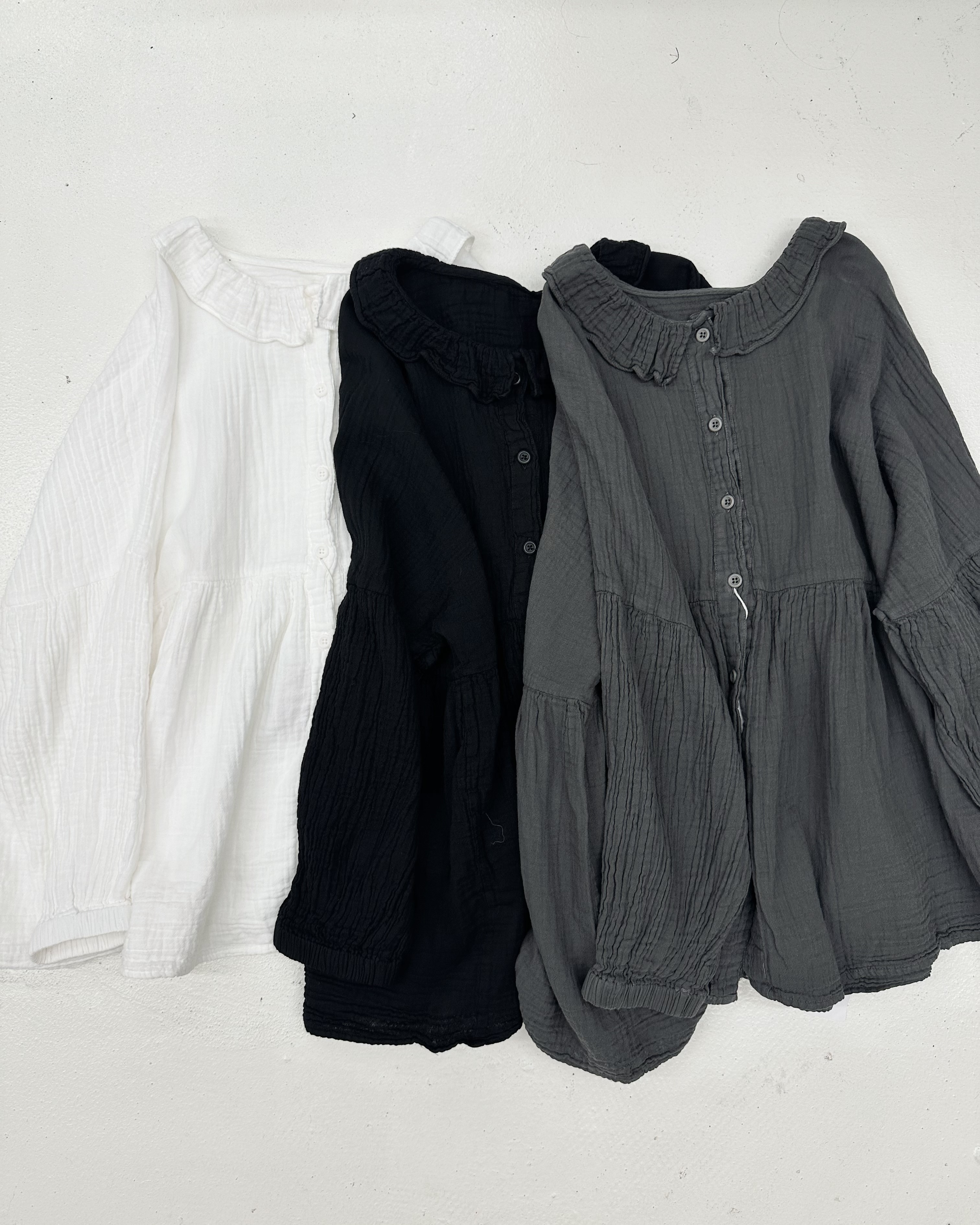 bb棉荷葉領全開上衣