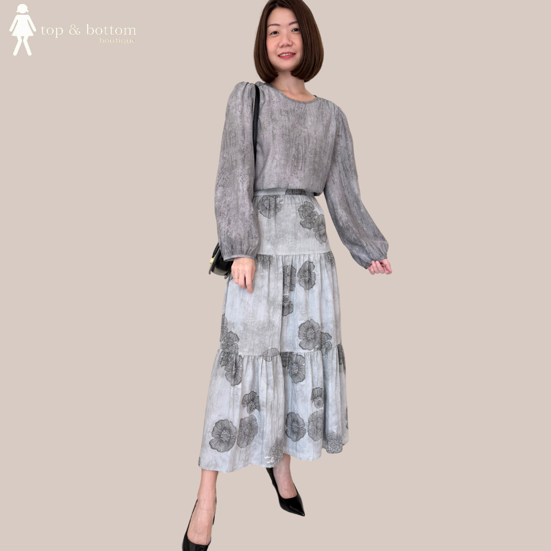 LONG SLEEVE TIE-DYE BLOUSE