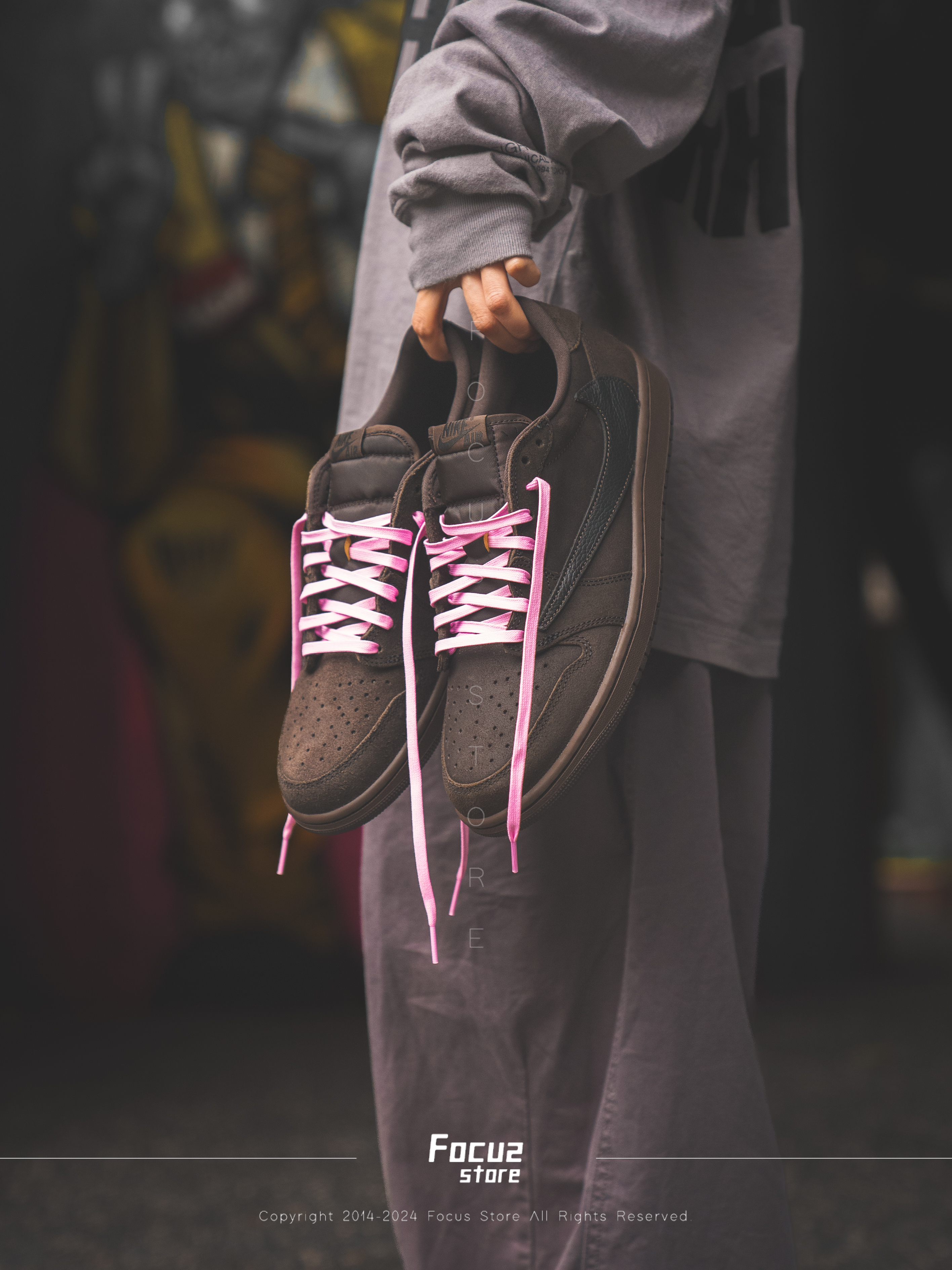 【Focus Store】現貨秒發 Travis Scott x Nike Air Jordan 1 Low OG "Velvet Brown" 黑棕色 倒鉤 DM7866-202