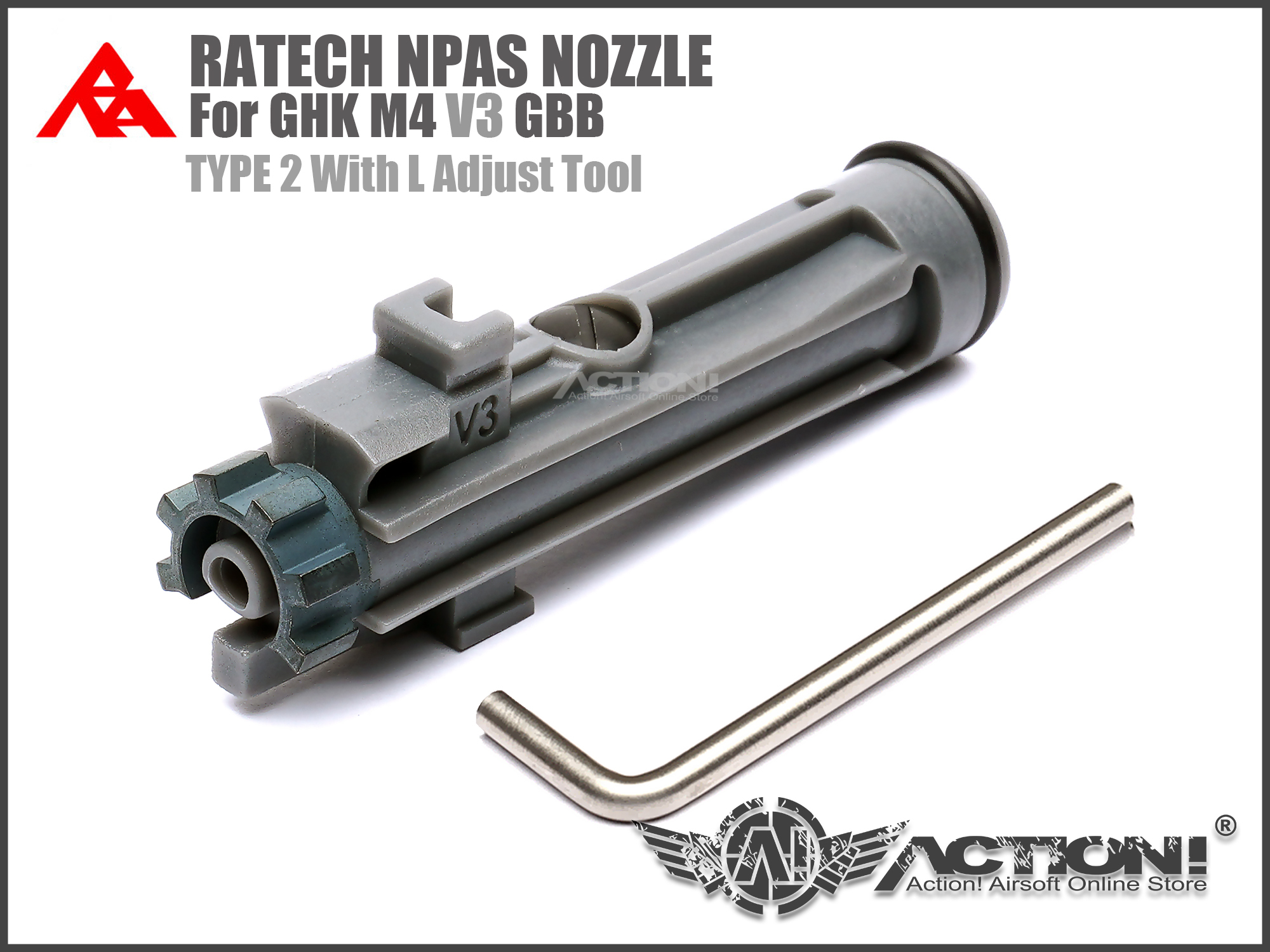 RA-TECH GHK M4 V3 ガスブロ対応 マグネティックNPAS RA-TECH Magnetic Locking NPAS Adjustable Loading Nozzle