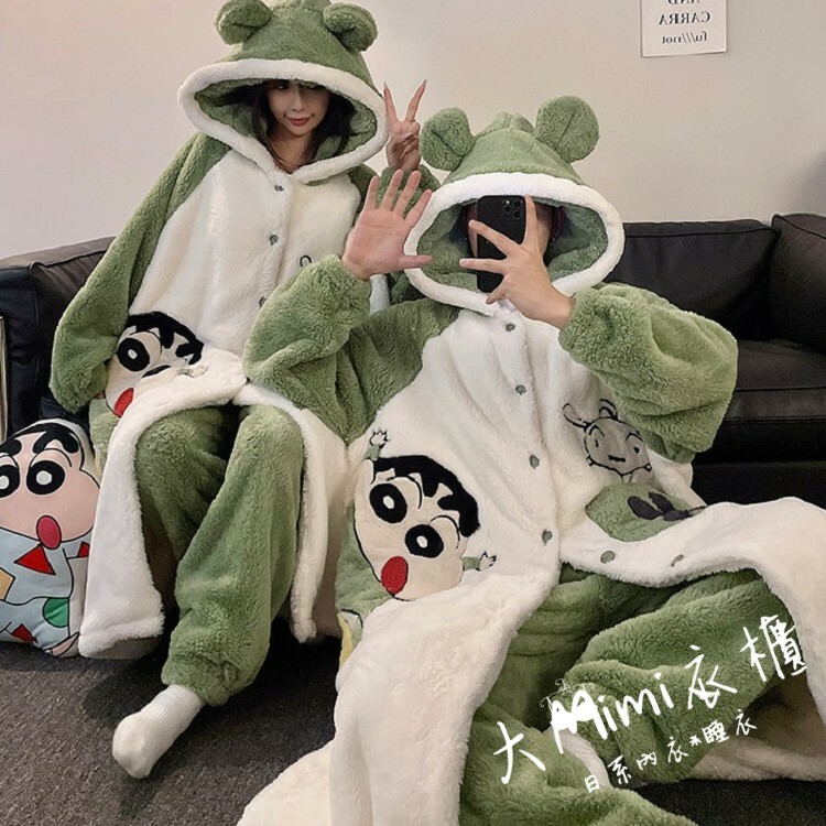 🔥暖呼呼系列-小新法蘭睡袍+褲子