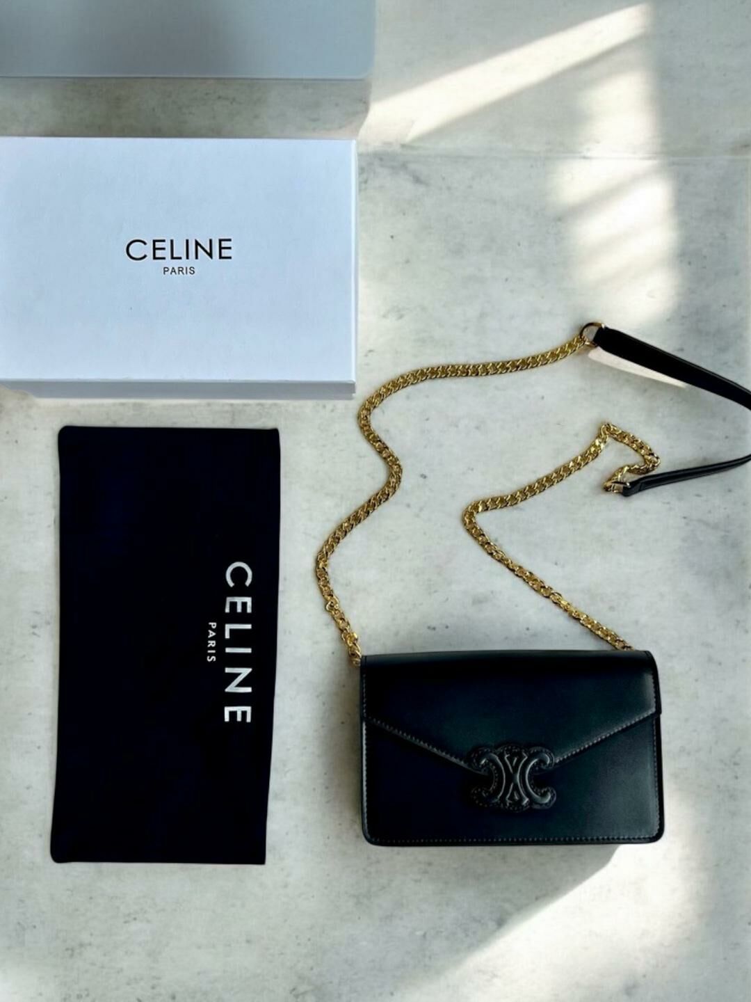 CELINE 小號印花鏈條包