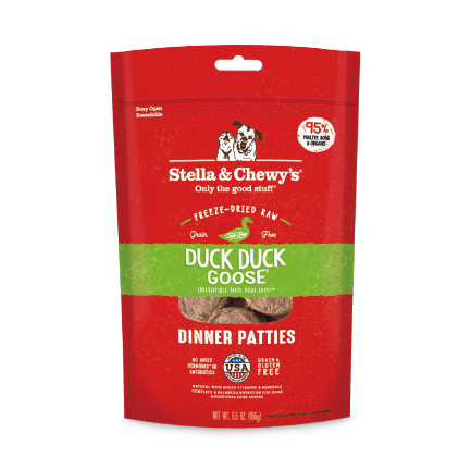 Stella Chewy's 凍乾生肉狗主糧 鴨朋鵝友 (鴨肉及鵝肉配方)