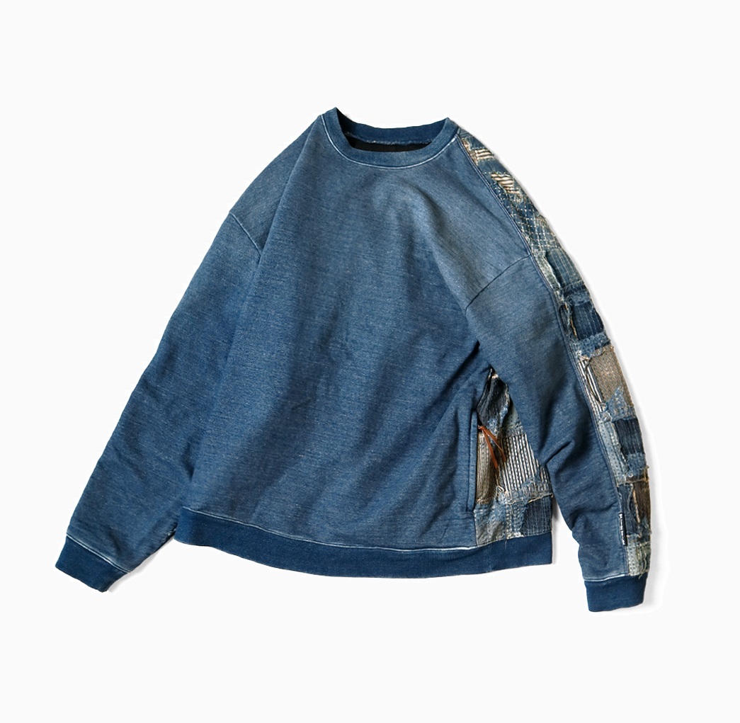 KAPITAL IDG FLEECE x BORO 2 TONE BIG SWEATER - PRE ORDER ITEM (預訂中)