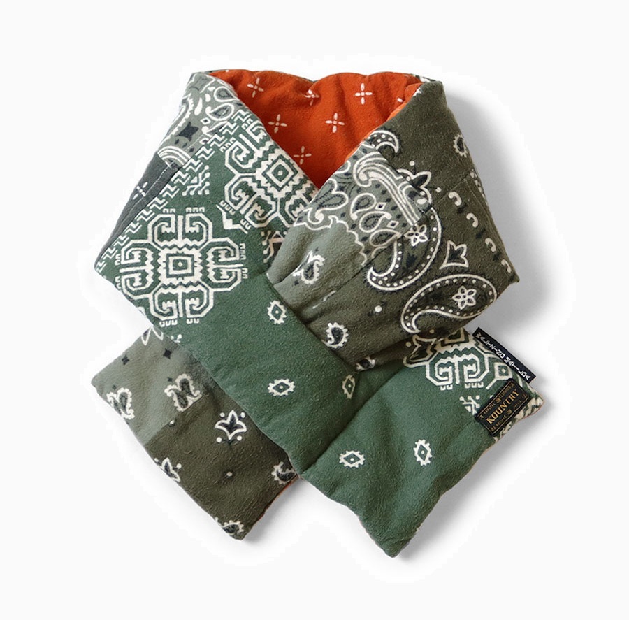 KAPITAL BANDANA PT. REVERSIBLE KESA SCARF - GREEN PRE ORDER ITEM (預訂中)