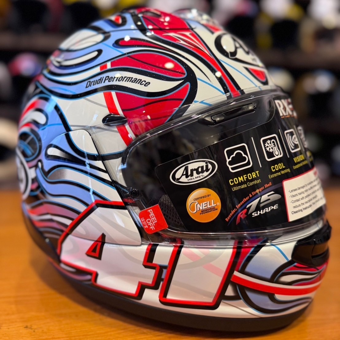 (現貨)德芯騎士部品屋ARAI RX-7X HAGA WSBK 芳賀紀行 紅藍火 全罩安全帽
