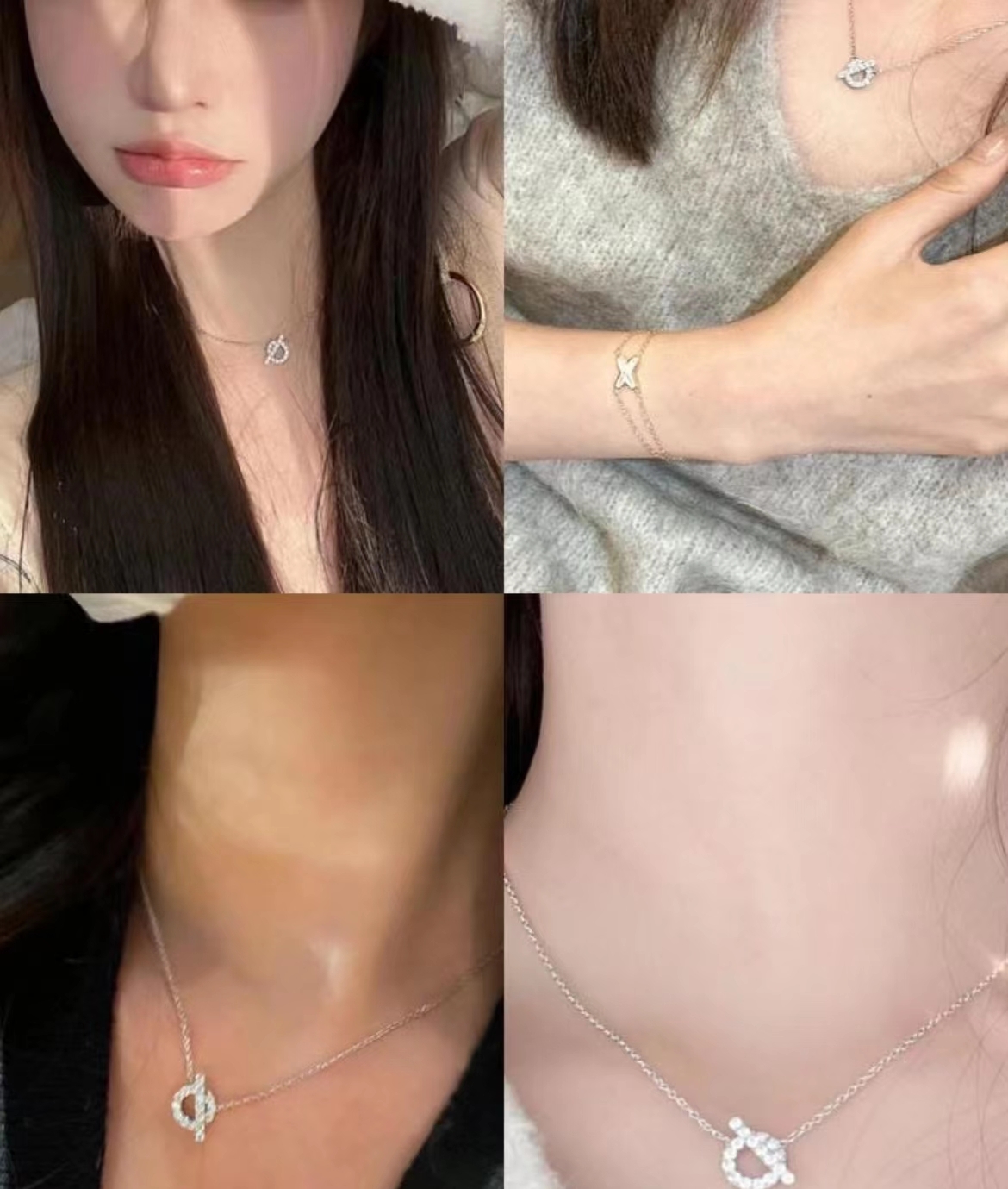 H 白金小Q頸鏈(蝕錢配貨)-M