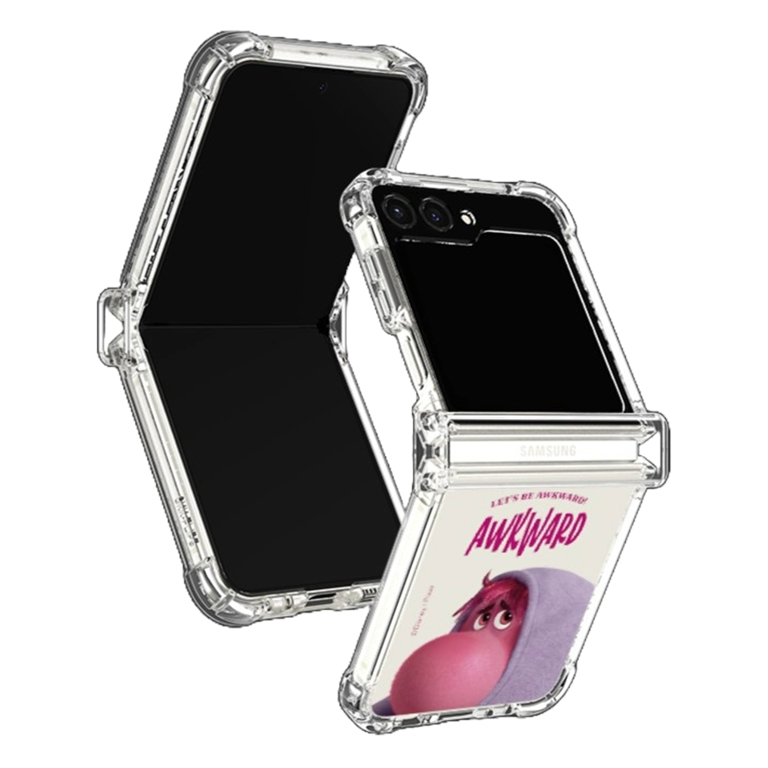 Disney - Clear Hard Case - 玩轉腦朋友 Samsung Flip 高度防撞鉸鏈保護透明手機硬殼 TY