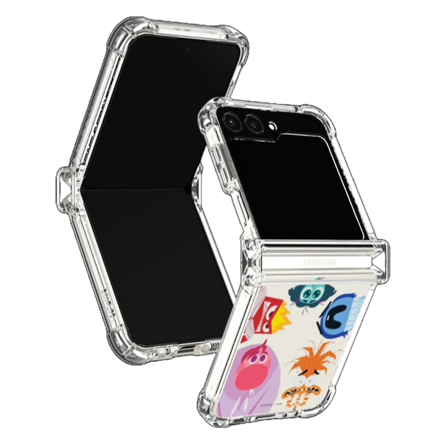 Disney - Clear Hard Case - 玩轉腦朋友 Samsung Flip 高度防撞鉸鏈保護透明手機硬殼 TY