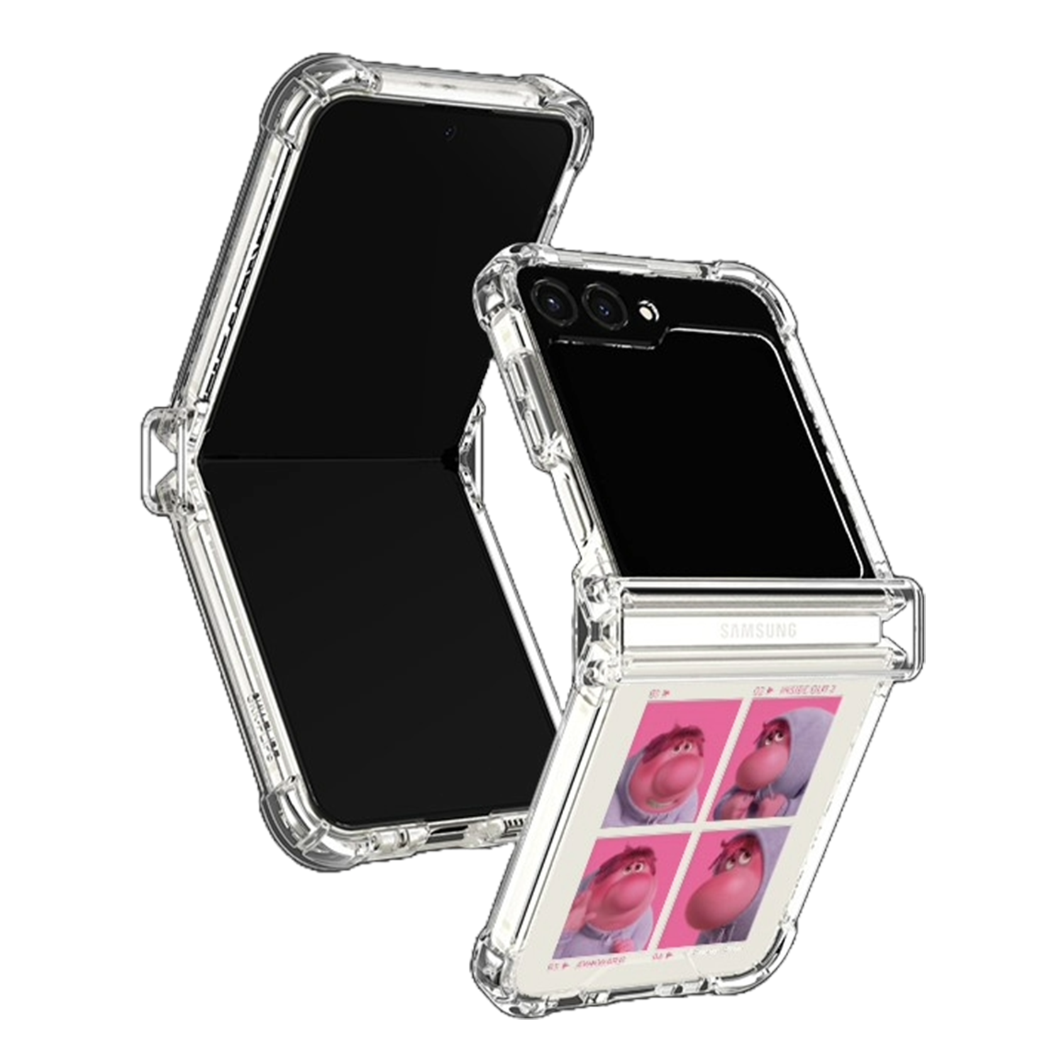 Disney - Clear Hard Case - 玩轉腦朋友 Samsung Flip 高度防撞鉸鏈保護透明手機硬殼 TY