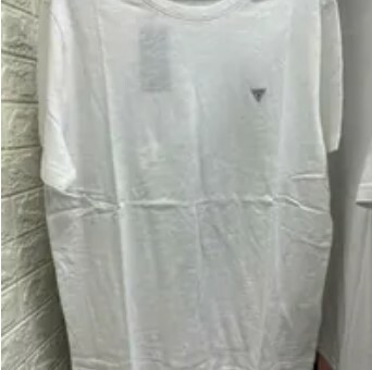 [S] GUESS COUPLE SLUB ROUND S/S T-SHIRT,WHITE, NO2KE433-WHT [FINAL SALE] (SGU603)