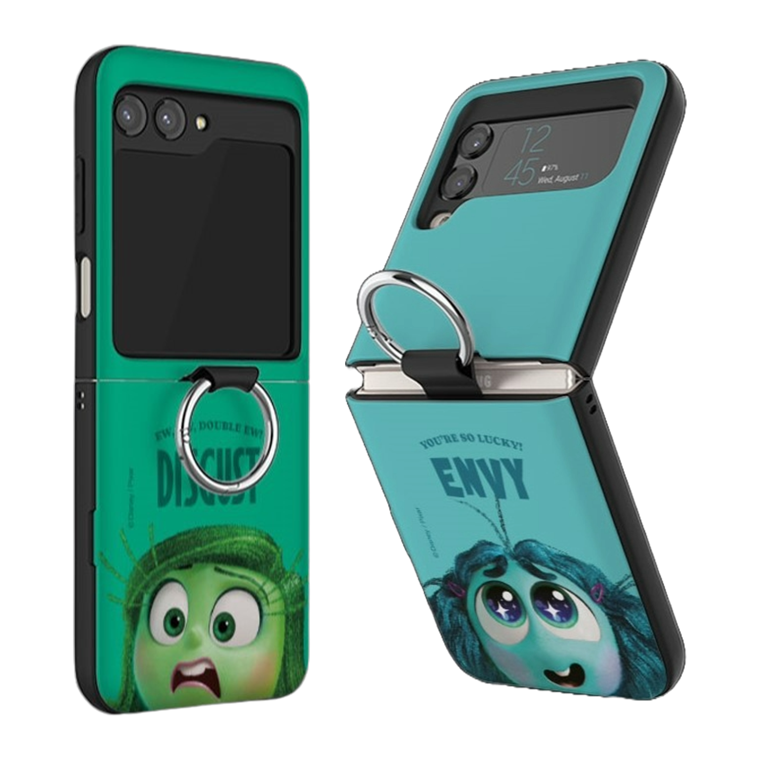 Disney - Hard Card Stand Ring Case - 玩轉腦朋友 Samsung Flip 貼身指環插卡支架手機硬殼 TY