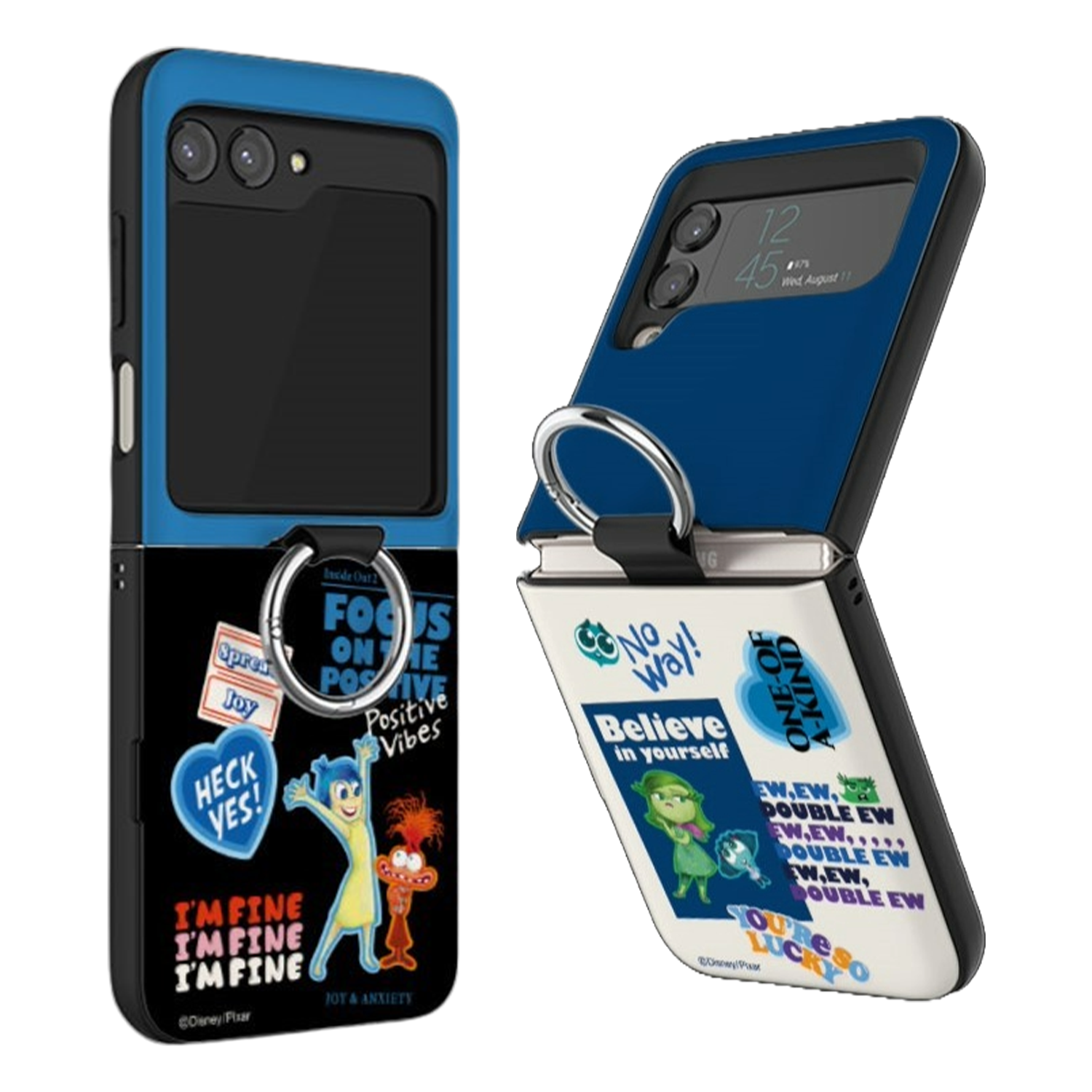 Disney - Hard Card Stand Ring Case - 玩轉腦朋友 Samsung Flip 貼身指環插卡支架手機硬殼 TY