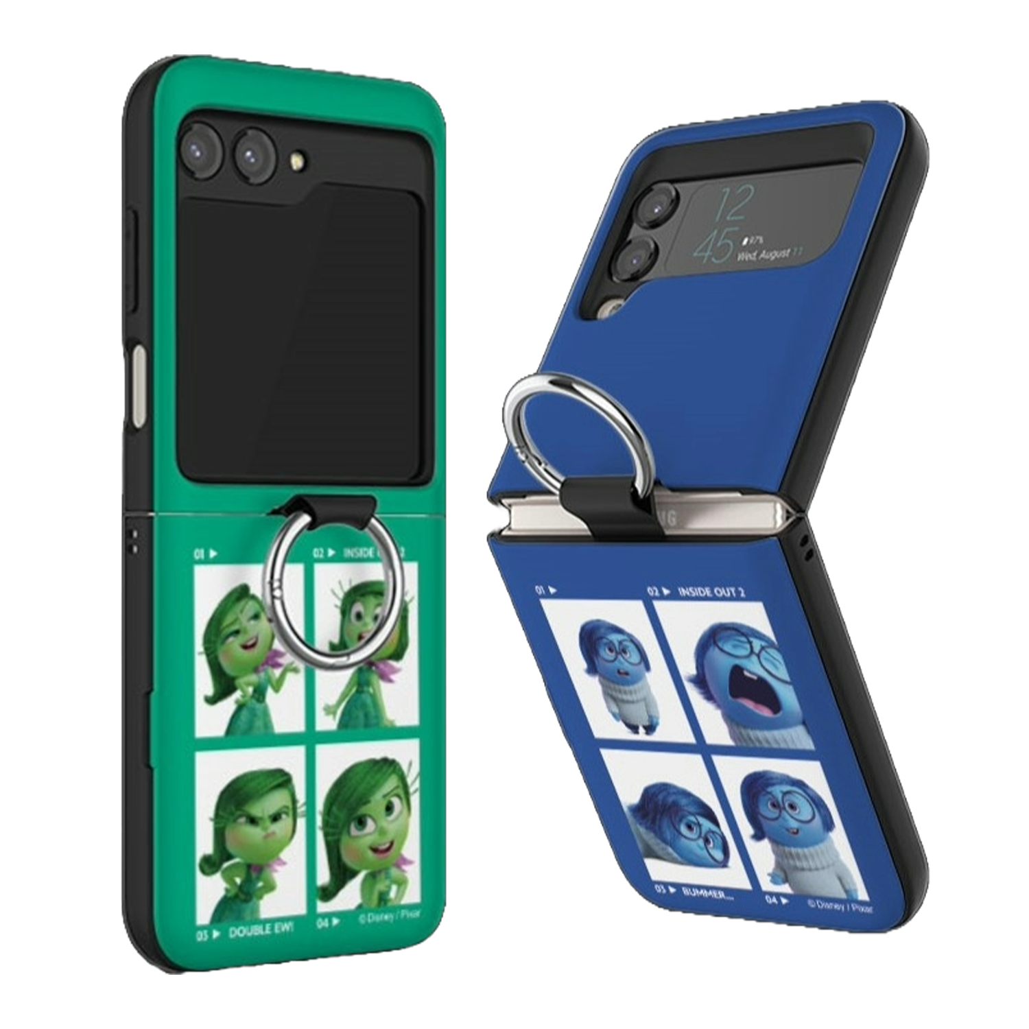 Disney - Hard Card Stand Ring Case - 玩轉腦朋友 Samsung Flip 貼身指環插卡支架手機硬殼 TY