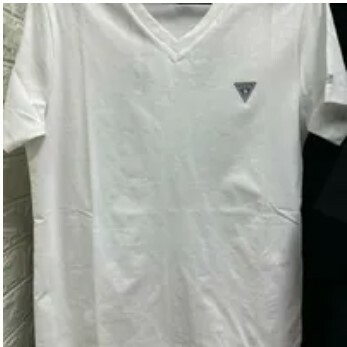 [S] GUESS HEADQUARTERS COUPLE COOLING HIGH END V-NECK S/S T-SHIRT WOMEN,WHITE, OO2KE440-WHT (SGU609)