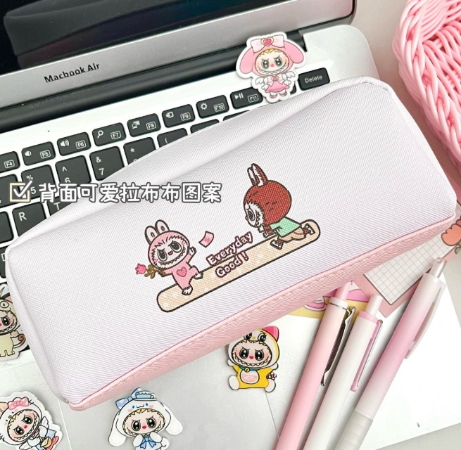 五彩labubu可爱笔袋