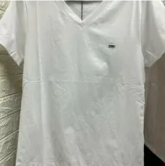 [S] GUESS WOMEN'S COOL MATERIAL V-NECK T-SHIRT,WHITE, YO2K9492-WHT  (SGU611)