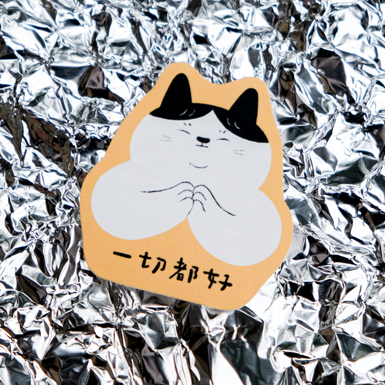 鳥控 bird cone｜單張貼紙｜一切都好（黃底）