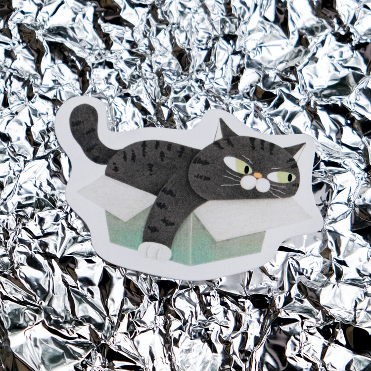 鳥控 bird cone｜單張貼紙｜紙箱貓