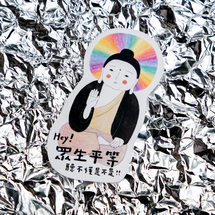 鳥控 bird cone｜防水貼紙｜佛祖