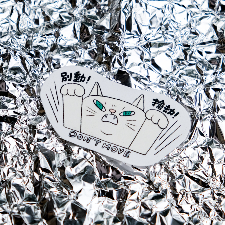 鳥控 bird cone｜單張貼紙｜搶劫白貓