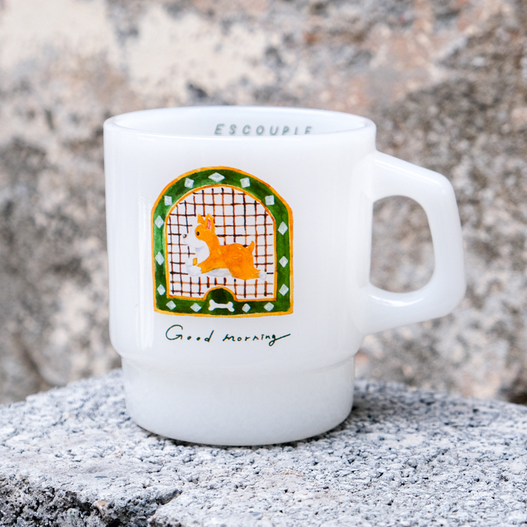 一氏夫婦 Escouple｜玻璃杯｜狗