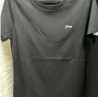 [S] GUESS WOMEN'S MINI LETTERING SHORT SLEEVE T-SHIRT,BLACK, YO2K9486-BLK (SGU626)