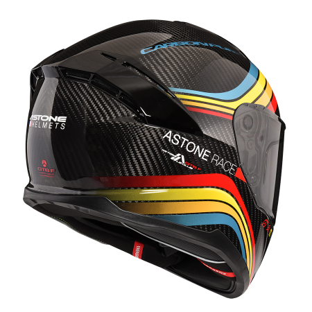 ASTONE GT6F 透明碳纖 YA1黃藍 輕量 彩繪 全罩式帽款