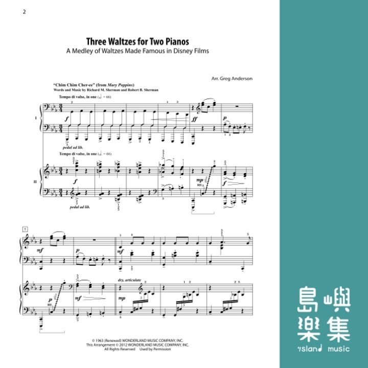 Three Waltzes for Two Pianos