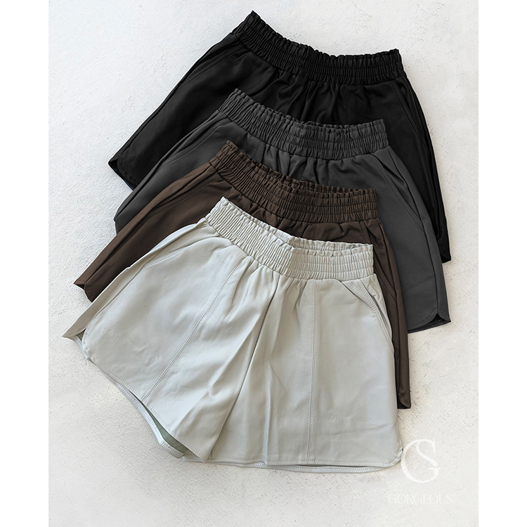 F55 現貨「不爆皮A字皮短褲」