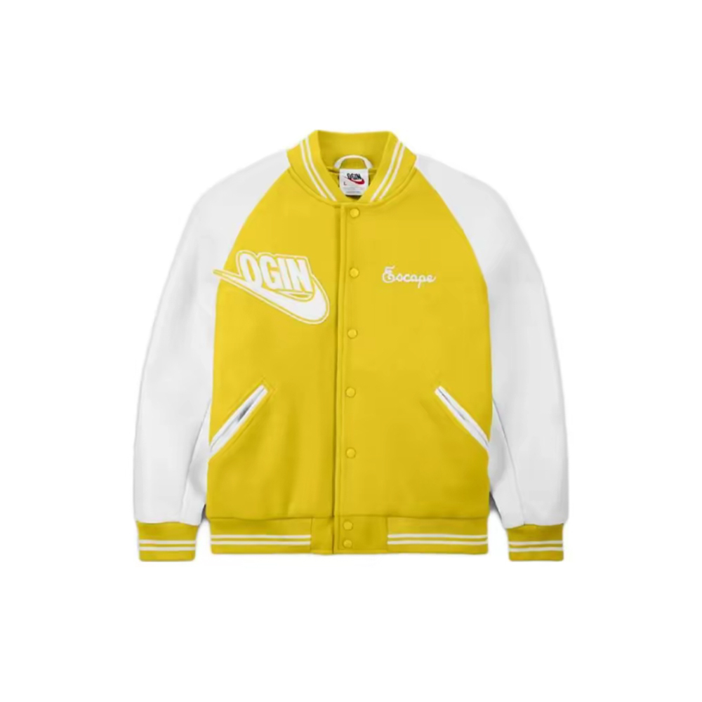 NIGO x Nike AS NRG Varsity Jacket Yellow 棒球外套 檸檬黃 聯名款 FV5671-735