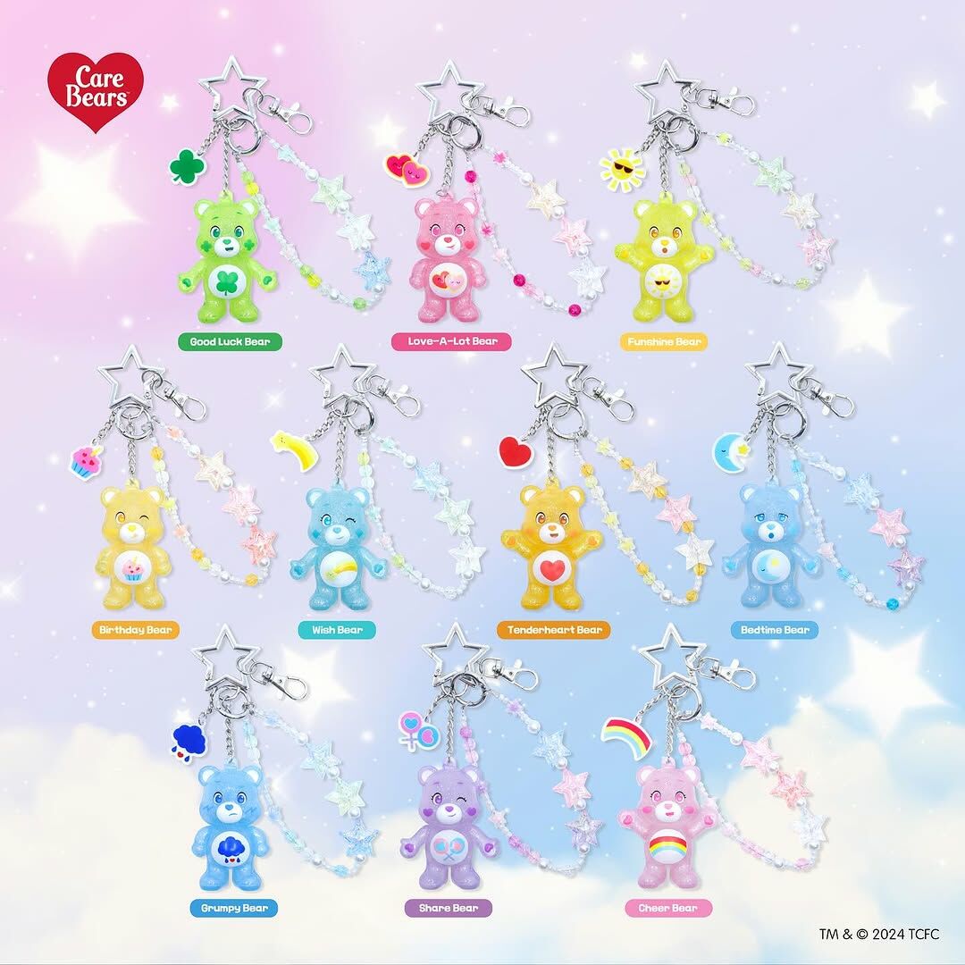 🇹🇭 CARE BEARS 彩虹熊 星星許願系列 吊飾 鑰匙圈 鑰匙扣 掛環 / 預購