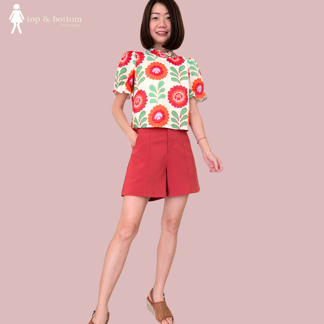 HIGH WAISTED WIDE LEG SHORTS