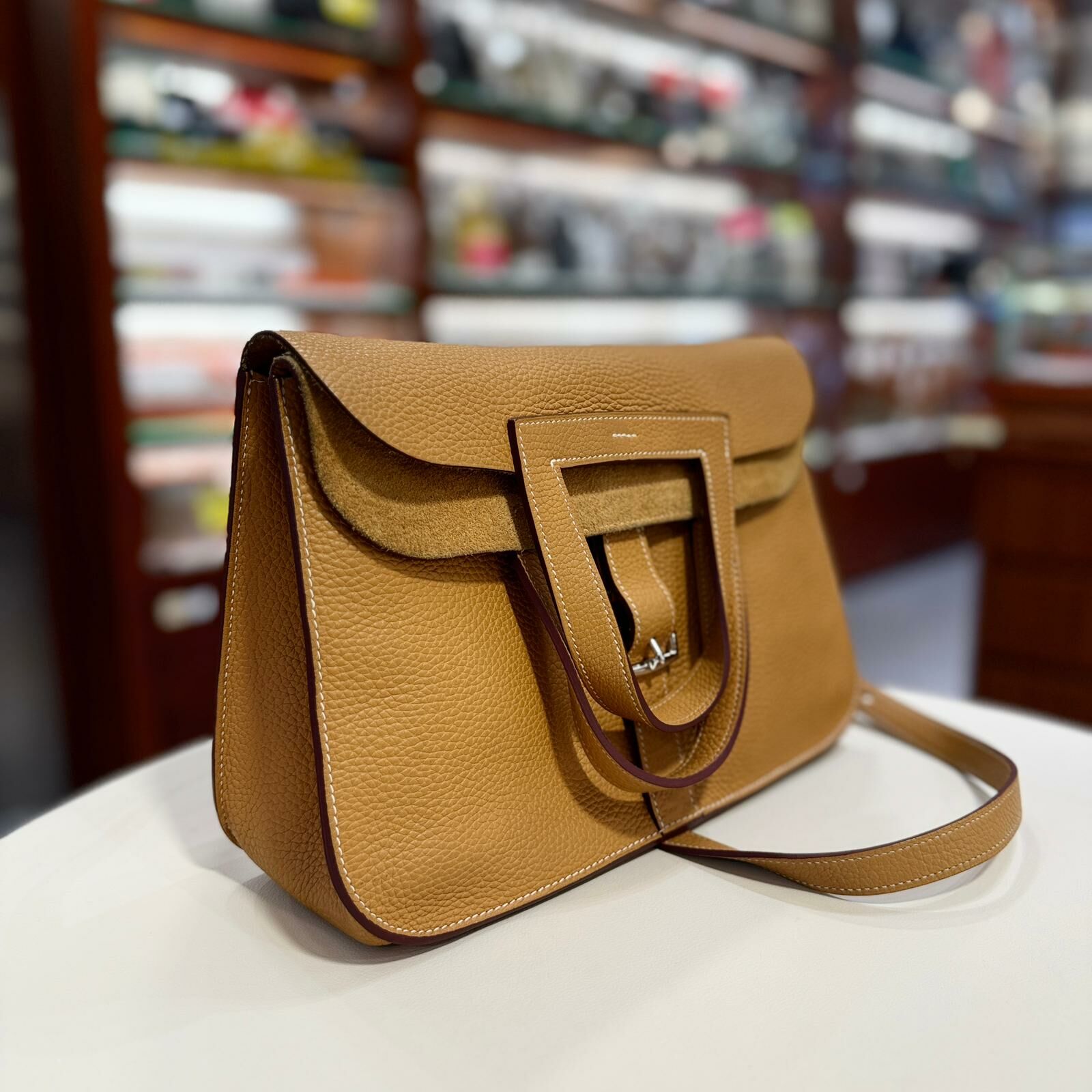 95%NEW二手HALZAN 31 R刻 芝麻色銀扣 2S/SEAME PHW #香榭站正品