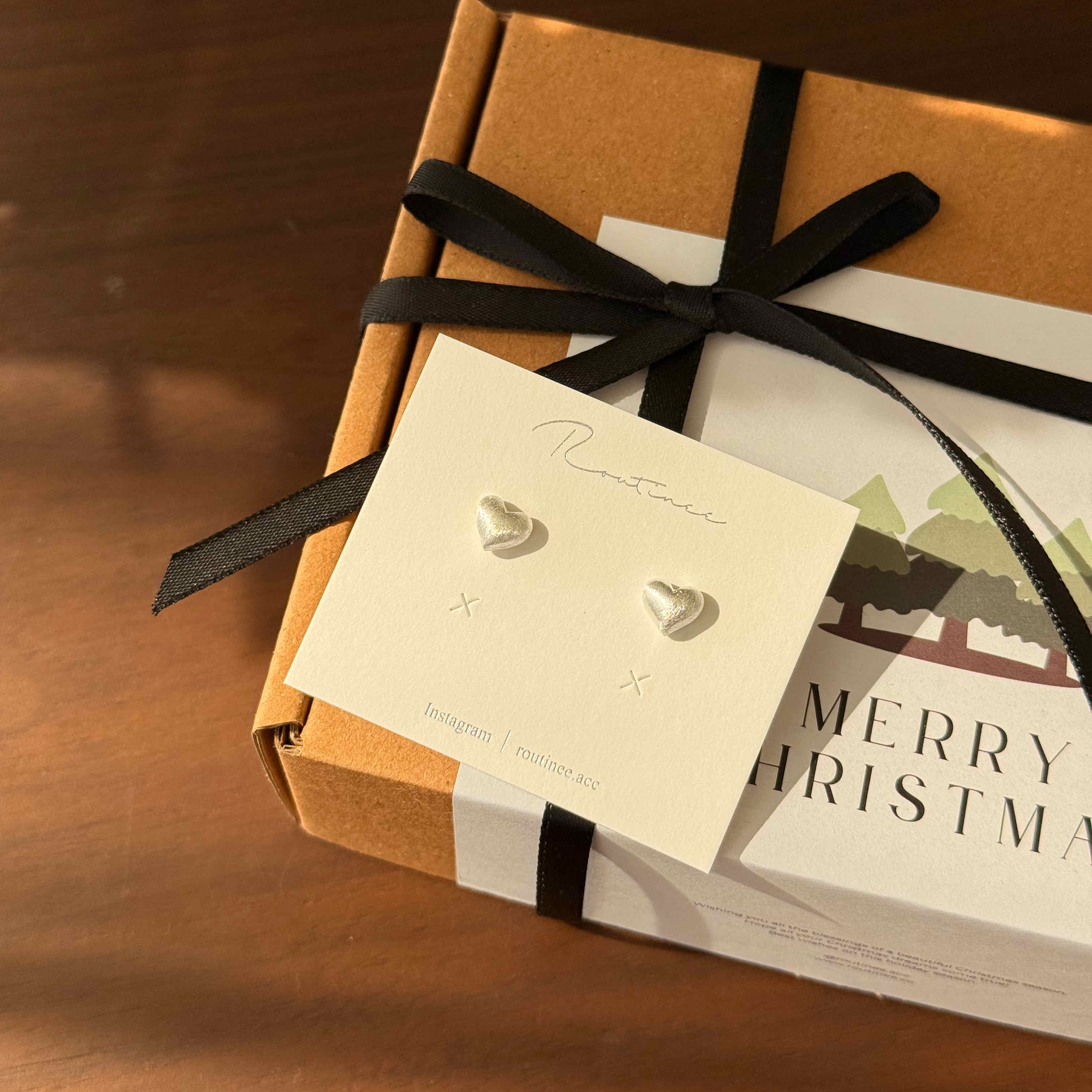 🇰🇷925 silver 細絲愛心耳環