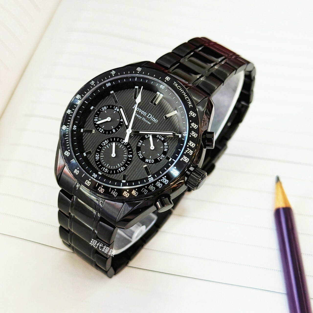 【Roven Dino 羅梵迪諾】機密特務三眼時尚腕錶RD6106B-498 43mm 現代鐘錶