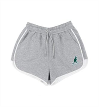 [TW] Kangol WOMEN'S PIPED SPORTS SHORTS,LIGHT GRAY, 64221501-11 LIGHT GRAY (TKG31)