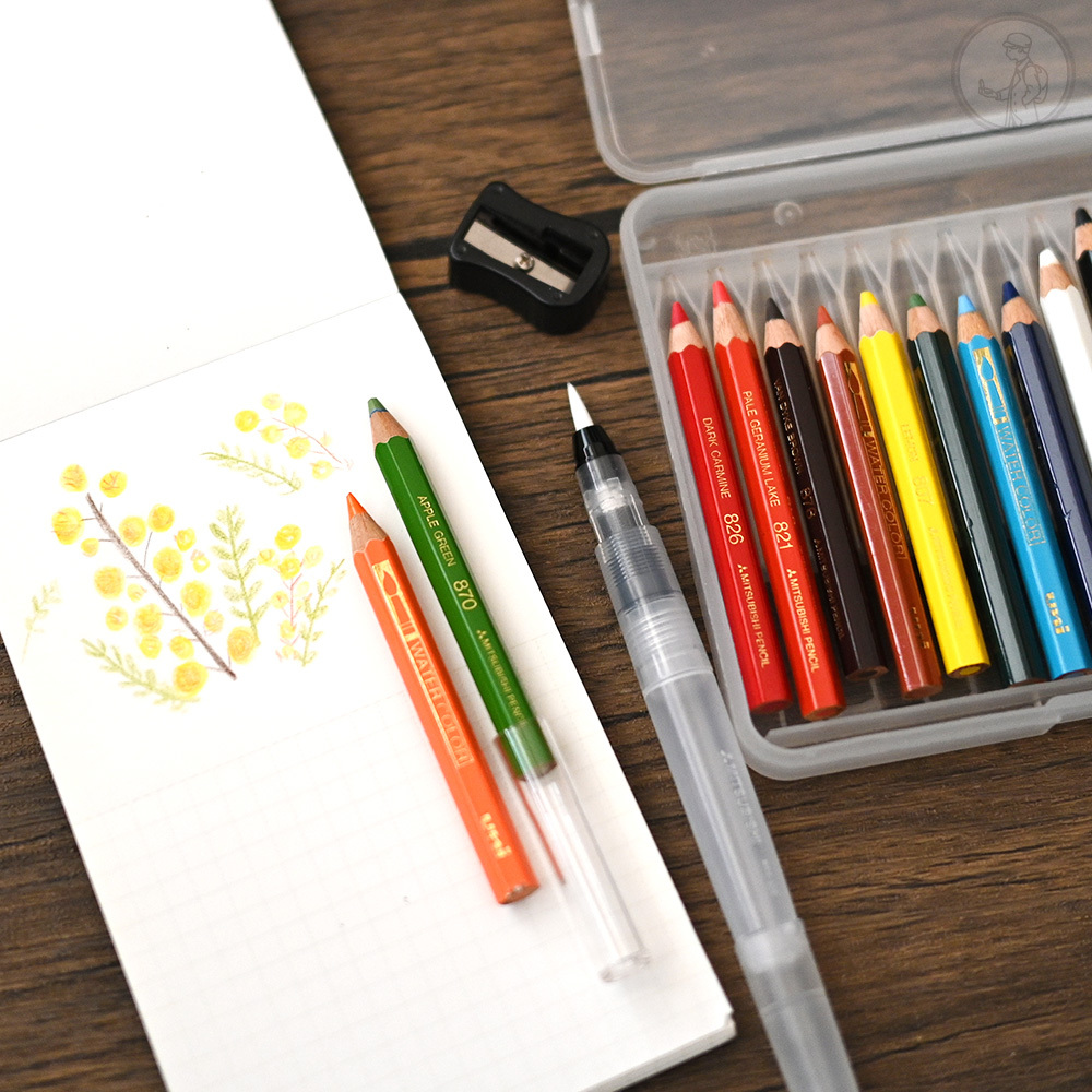 三菱 便攜型水彩色鉛筆12色組