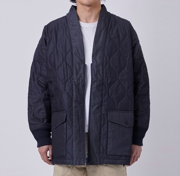 FDMTL JAPAN QUILTED HAORI JACKET - INDIGO SIZE 2 PRE ORDER ITEM (預訂中)