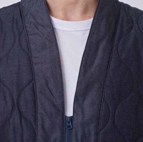 FDMTL JAPAN QUILTED HAORI JACKET - INDIGO SIZE 2 PRE ORDER ITEM (預訂中)