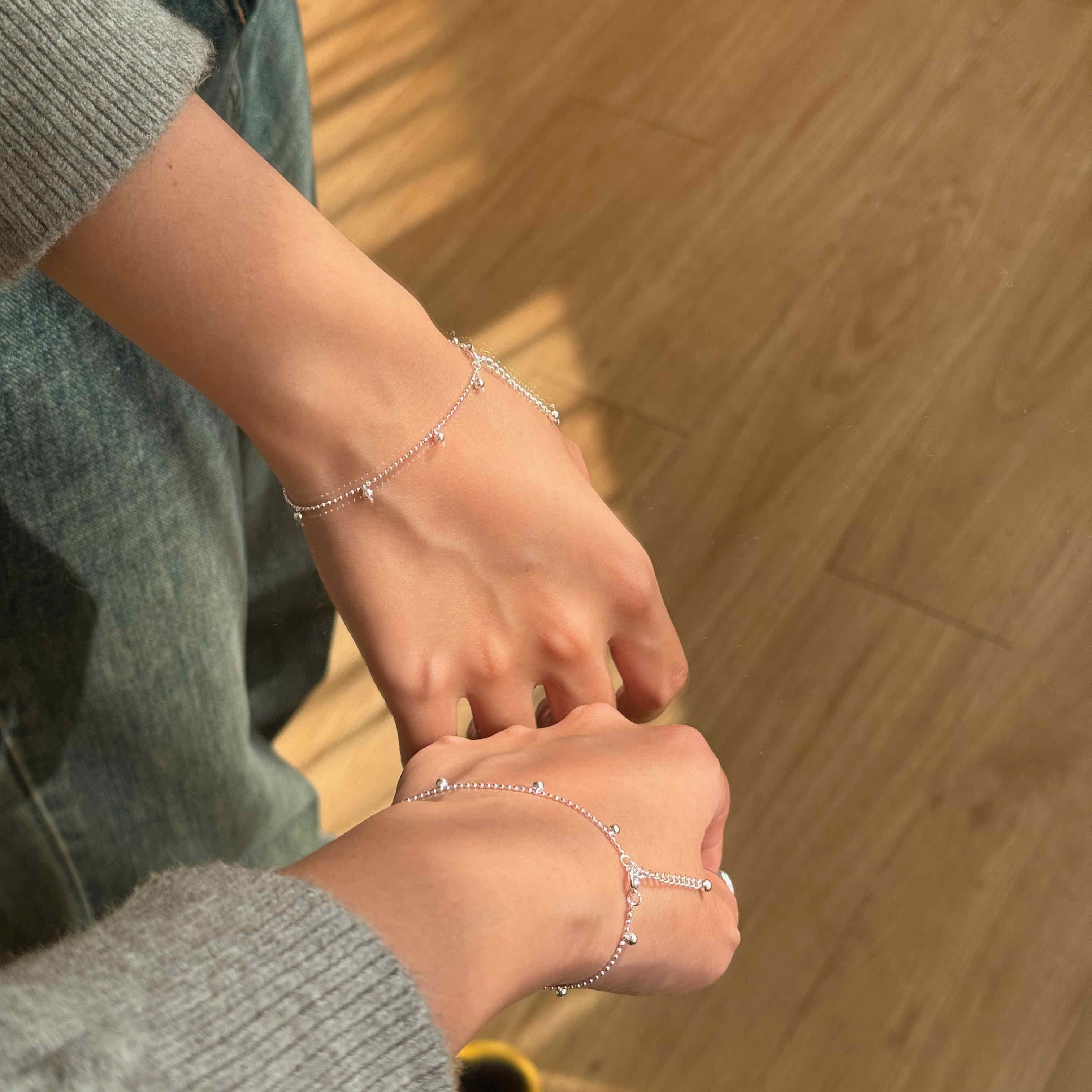 🇰🇷925 silver 簡約銀珠珠手鍊