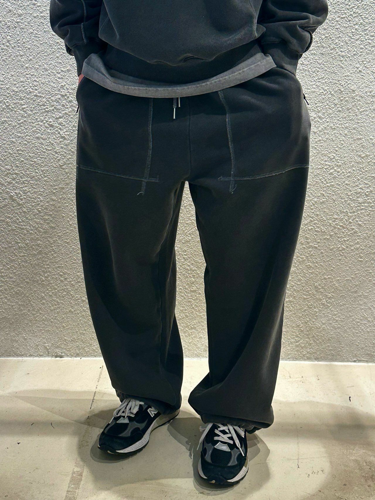 洗水淨色鬆身運動褲(薄抓毛底) AUDAU-007P